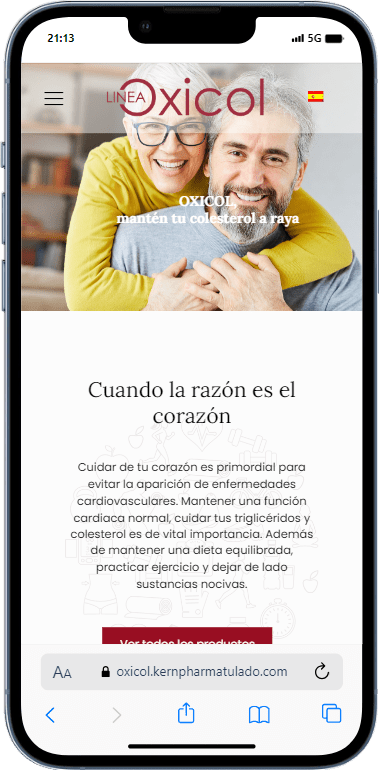 Micrositio de Oxicol para Kern Pharma